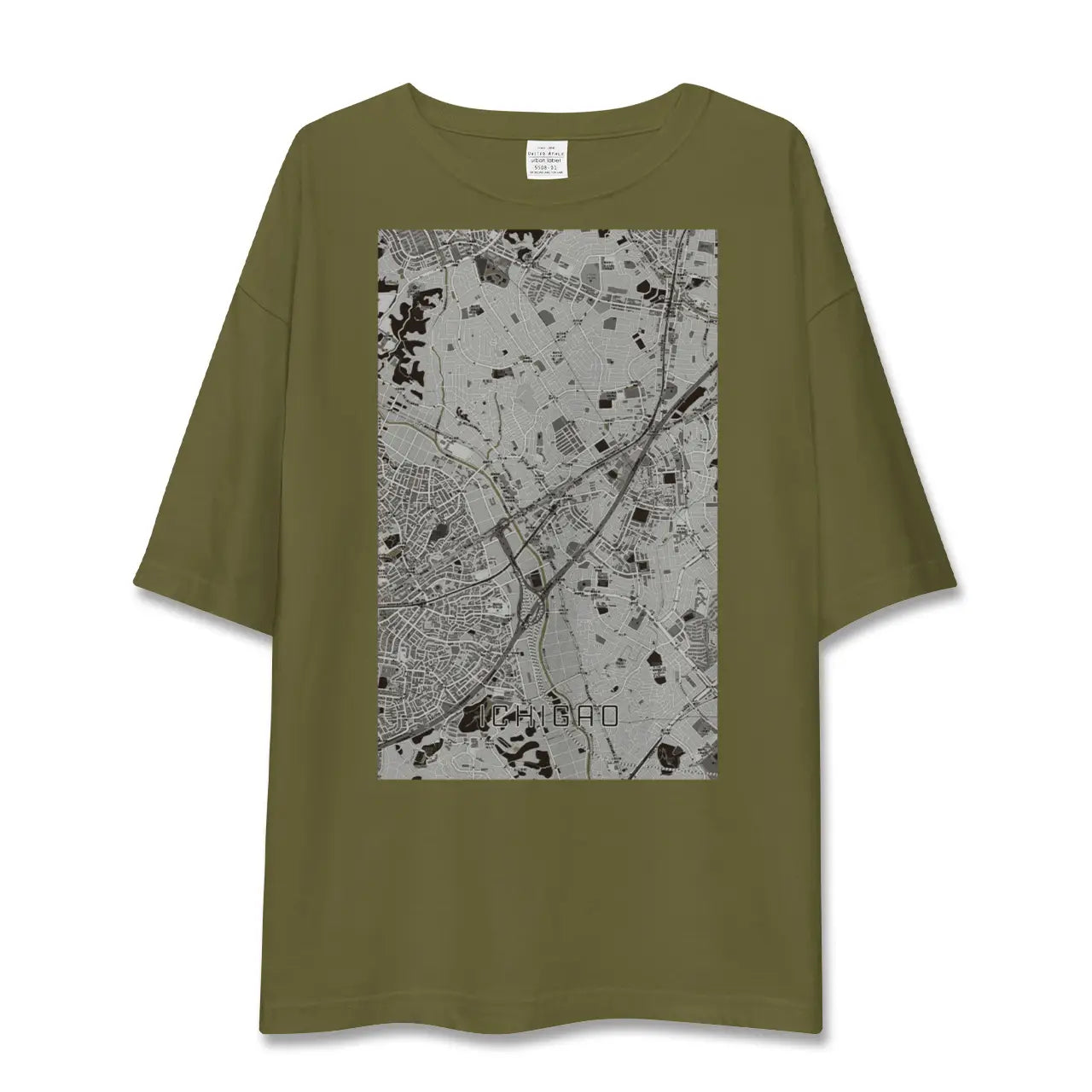 【市が尾(神奈川県)】地図柄ビッグシルエットTシャツ