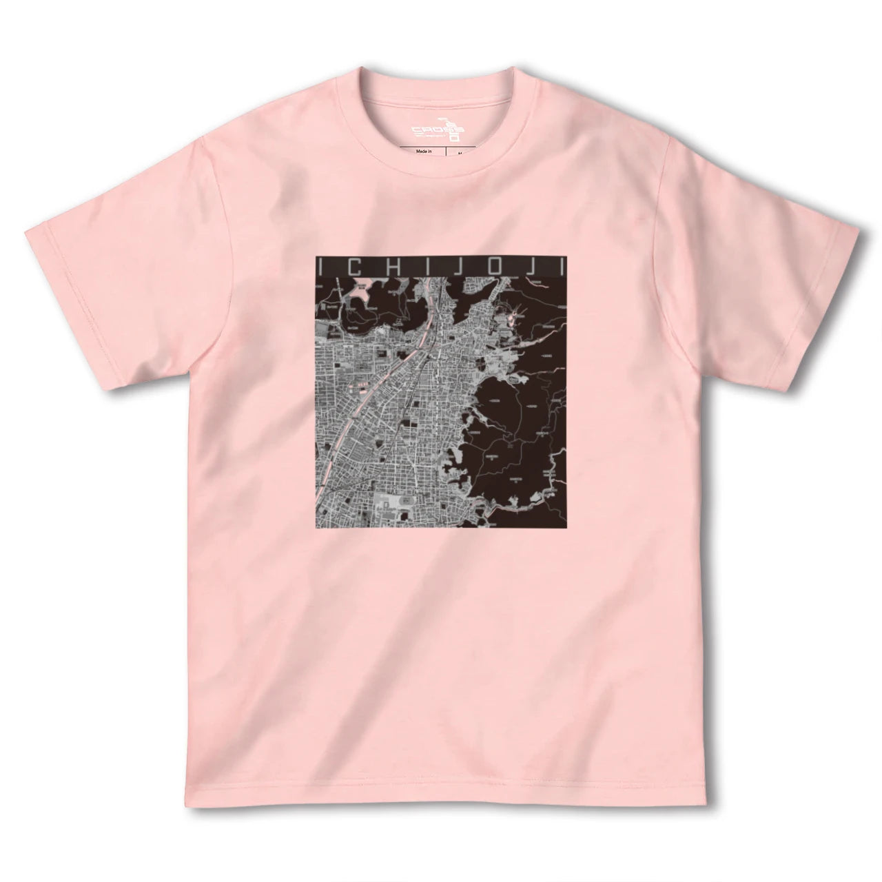 【一乗寺(京都府)】地図柄ヘビーウェイトTシャツ