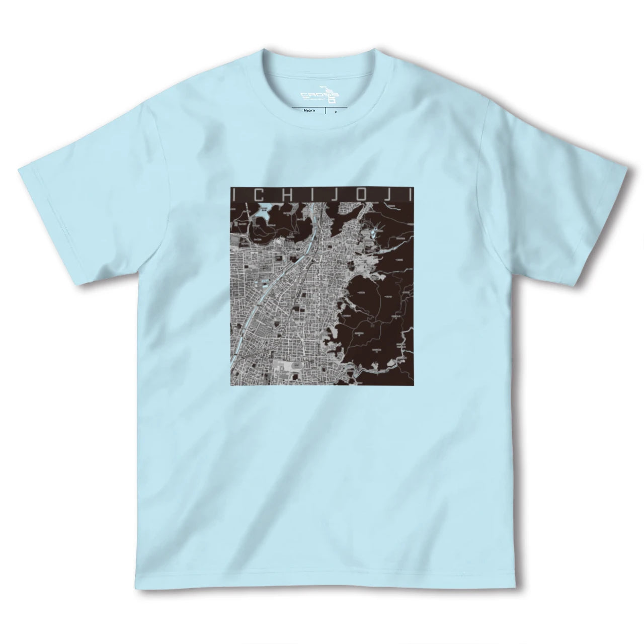 【一乗寺(京都府)】地図柄ヘビーウェイトTシャツ