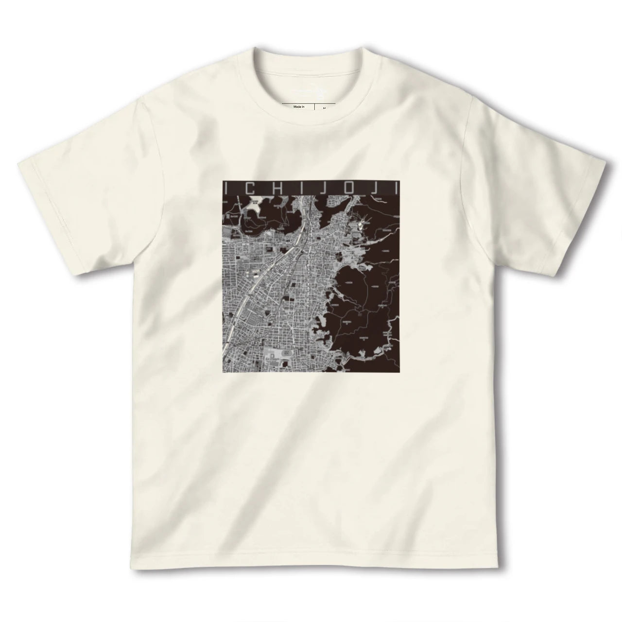 【一乗寺(京都府)】地図柄ヘビーウェイトTシャツ