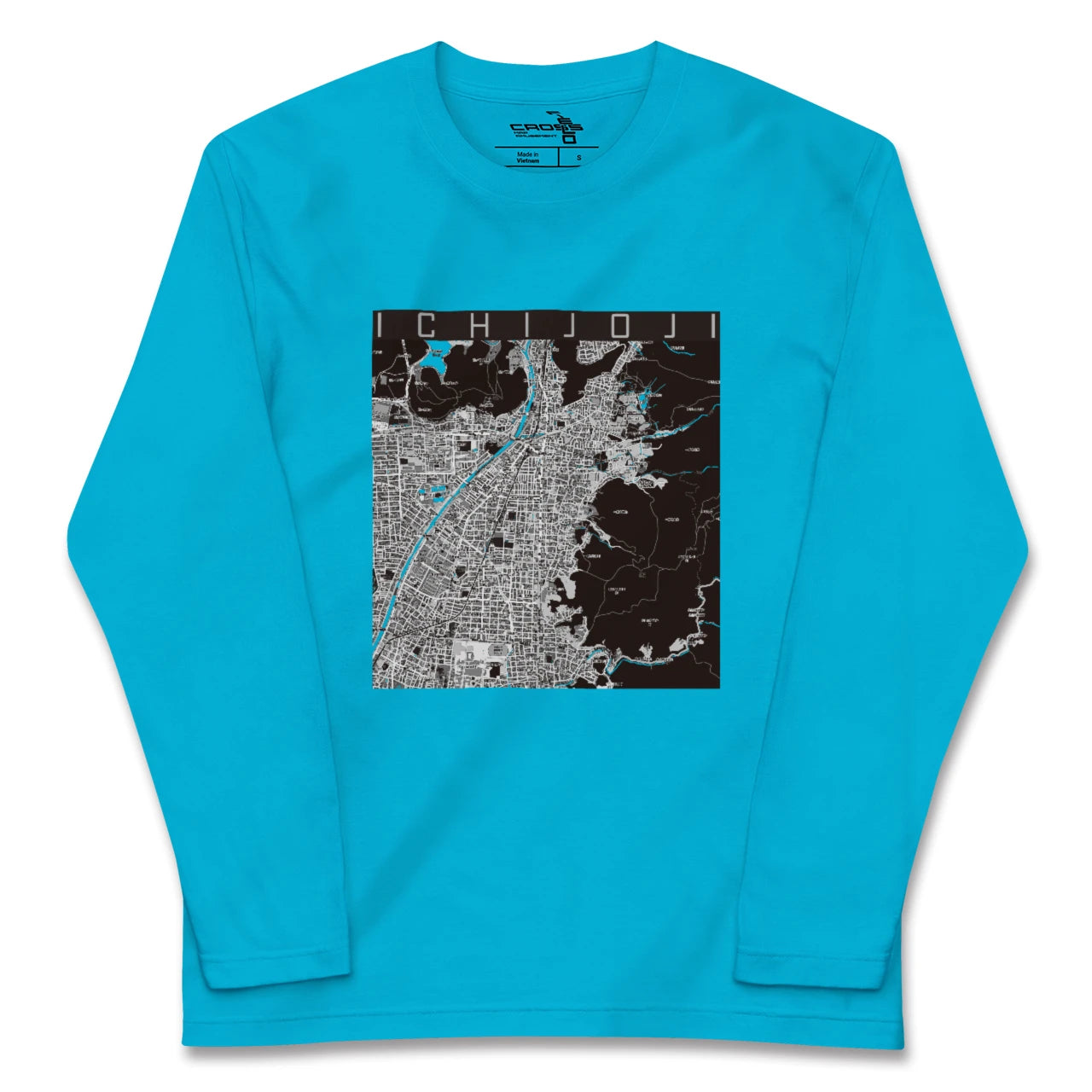 【一乗寺(京都府)】地図柄ロングスリーブTシャツ