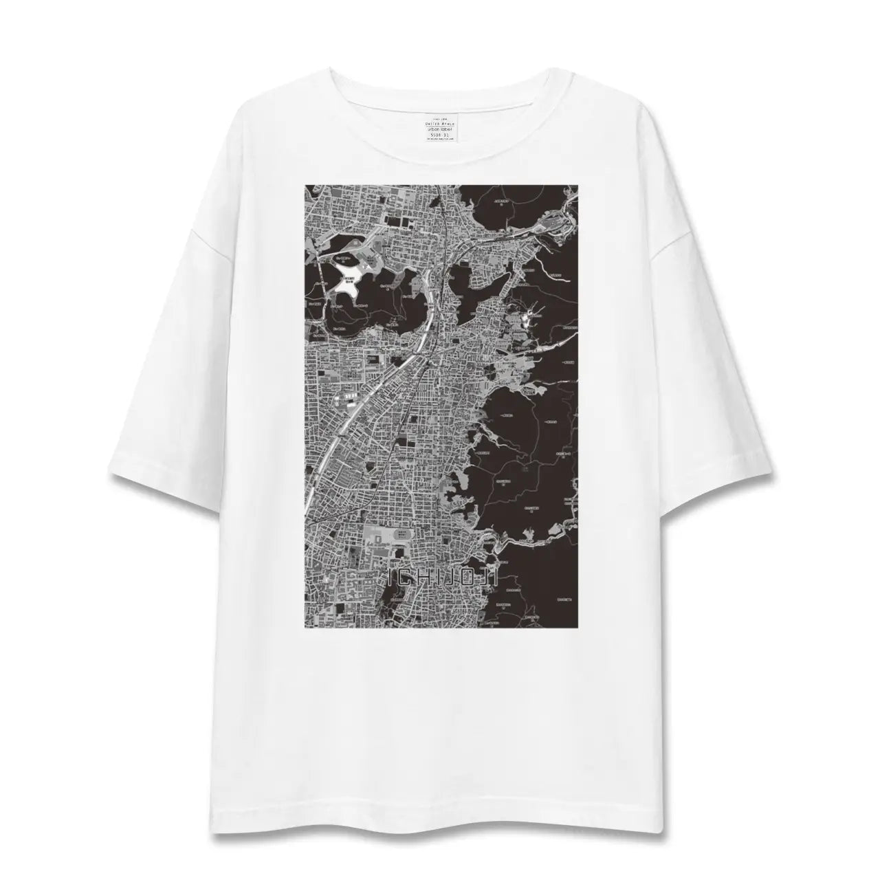 【一乗寺(京都府)】地図柄ビッグシルエットTシャツ