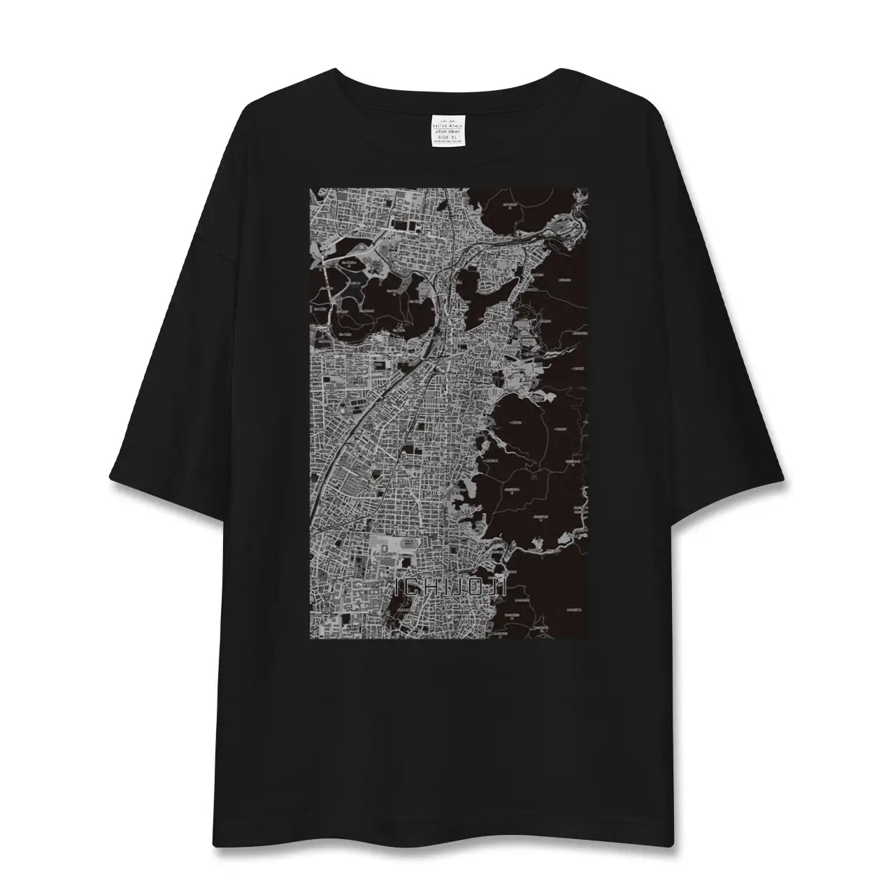 【一乗寺(京都府)】地図柄ビッグシルエットTシャツ