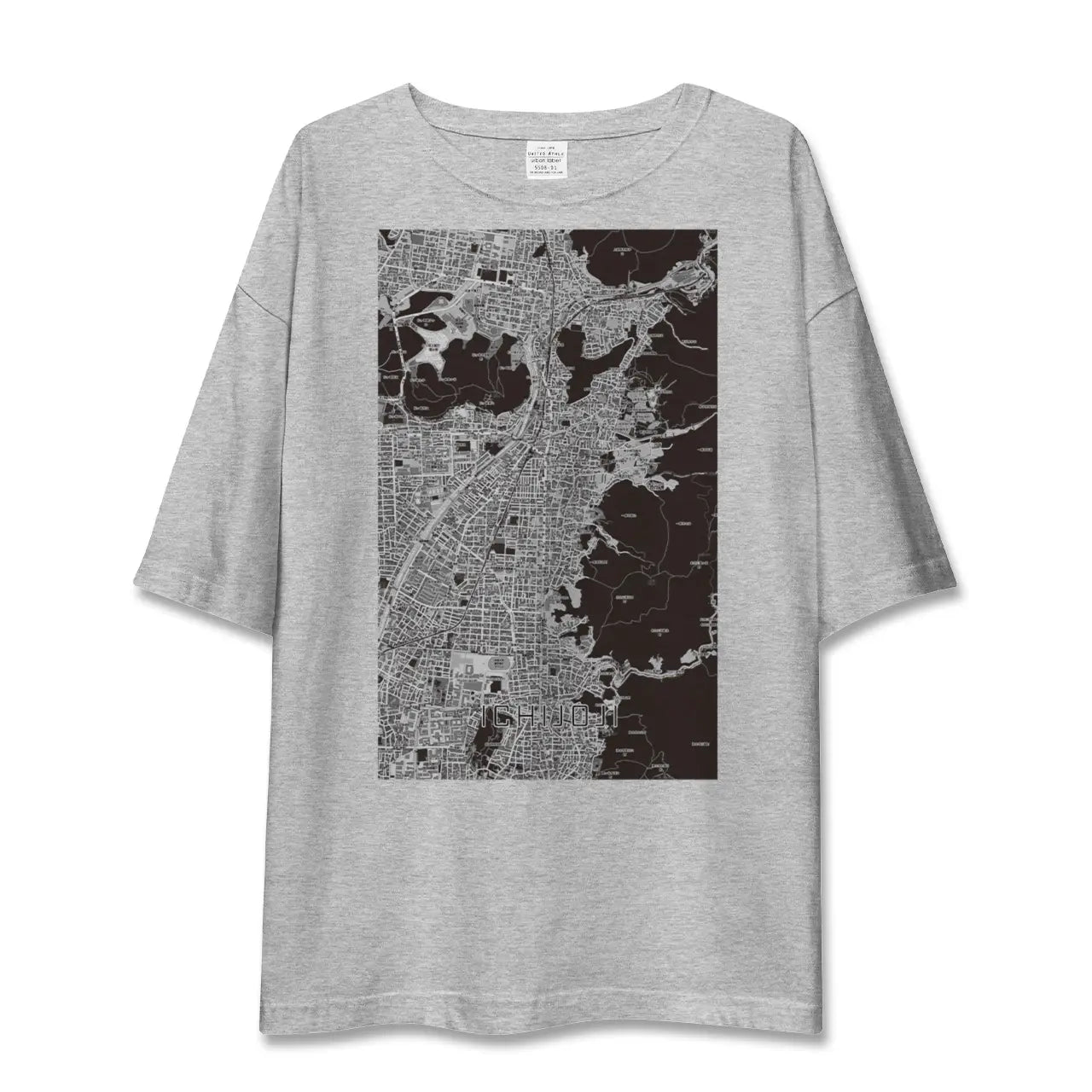 【一乗寺(京都府)】地図柄ビッグシルエットTシャツ