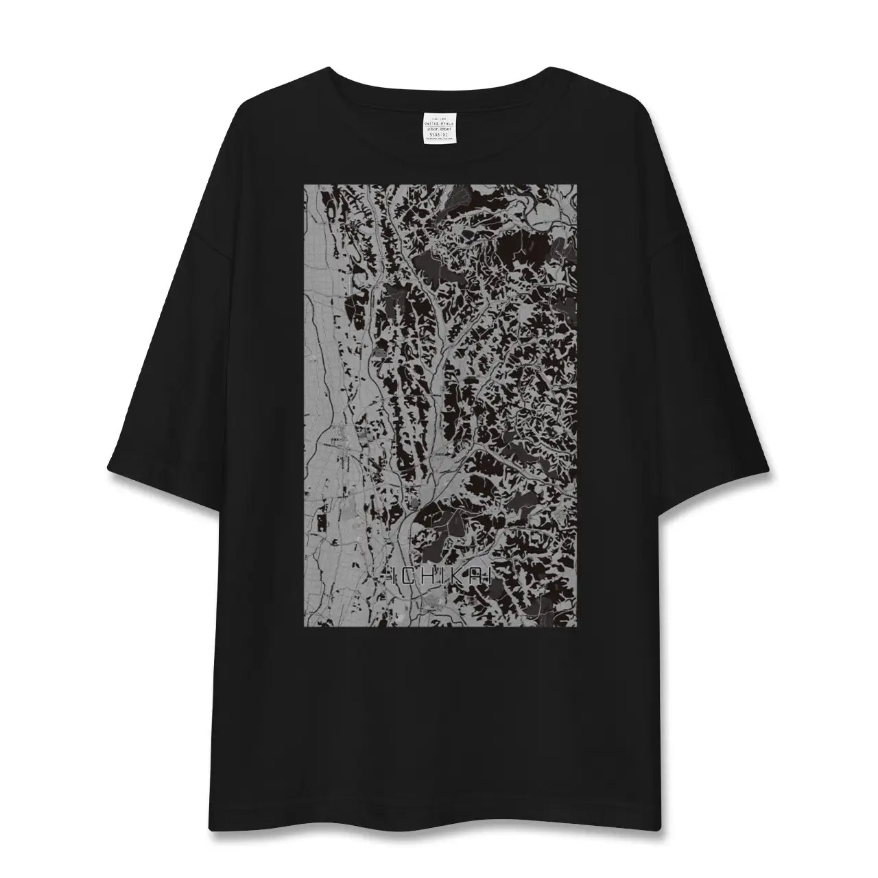 【市貝(栃木県)】地図柄ビッグシルエットTシャツ