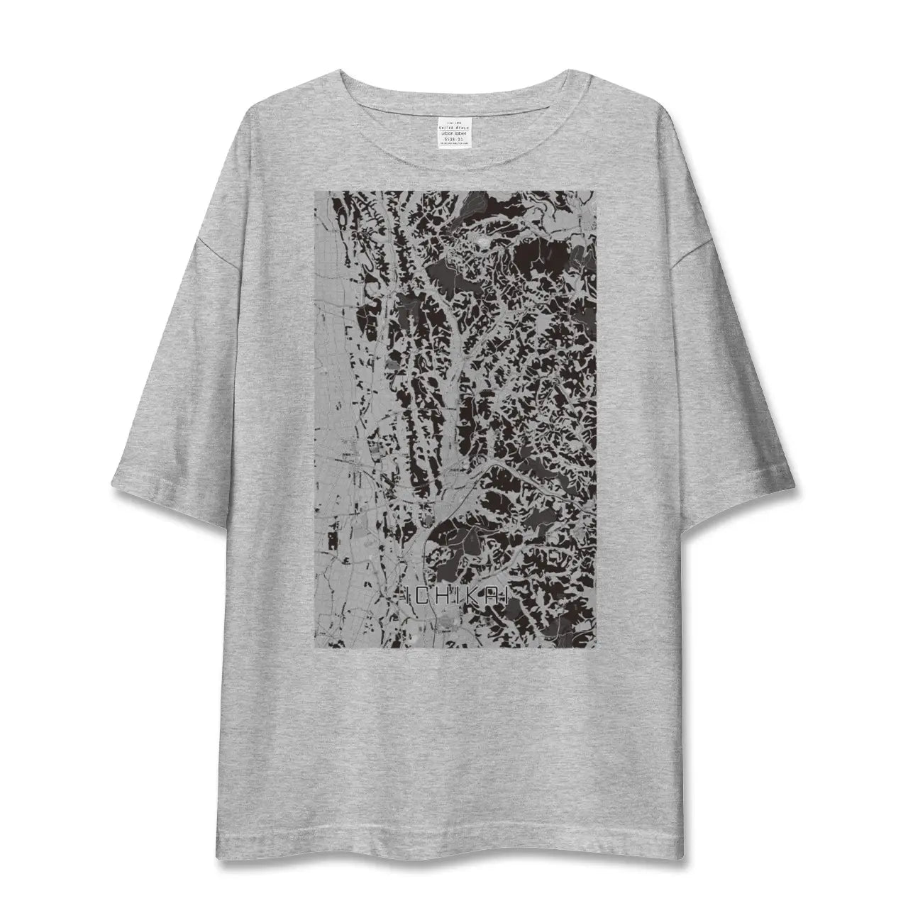 【市貝(栃木県)】地図柄ビッグシルエットTシャツ
