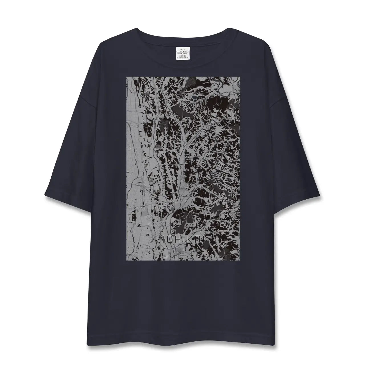 【市貝(栃木県)】地図柄ビッグシルエットTシャツ