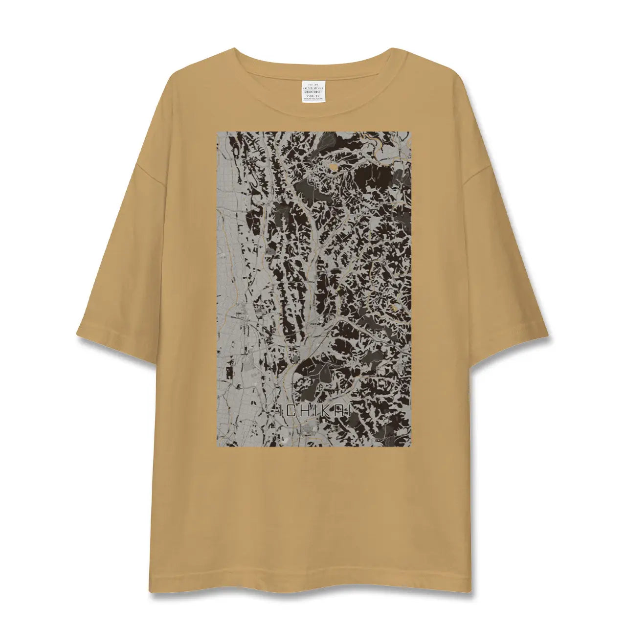 【市貝(栃木県)】地図柄ビッグシルエットTシャツ