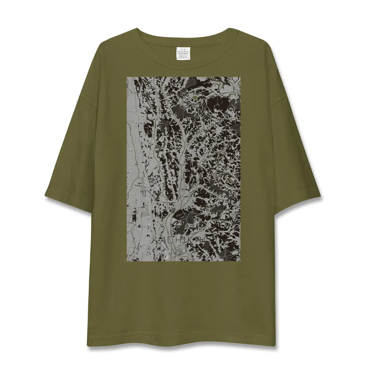 【市貝(栃木県)】地図柄ビッグシルエットTシャツ