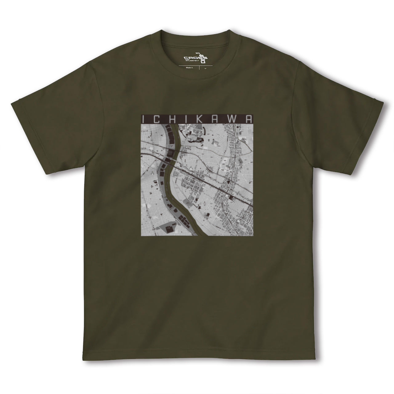 【市川(千葉県)】地図柄ヘビーウェイトTシャツ