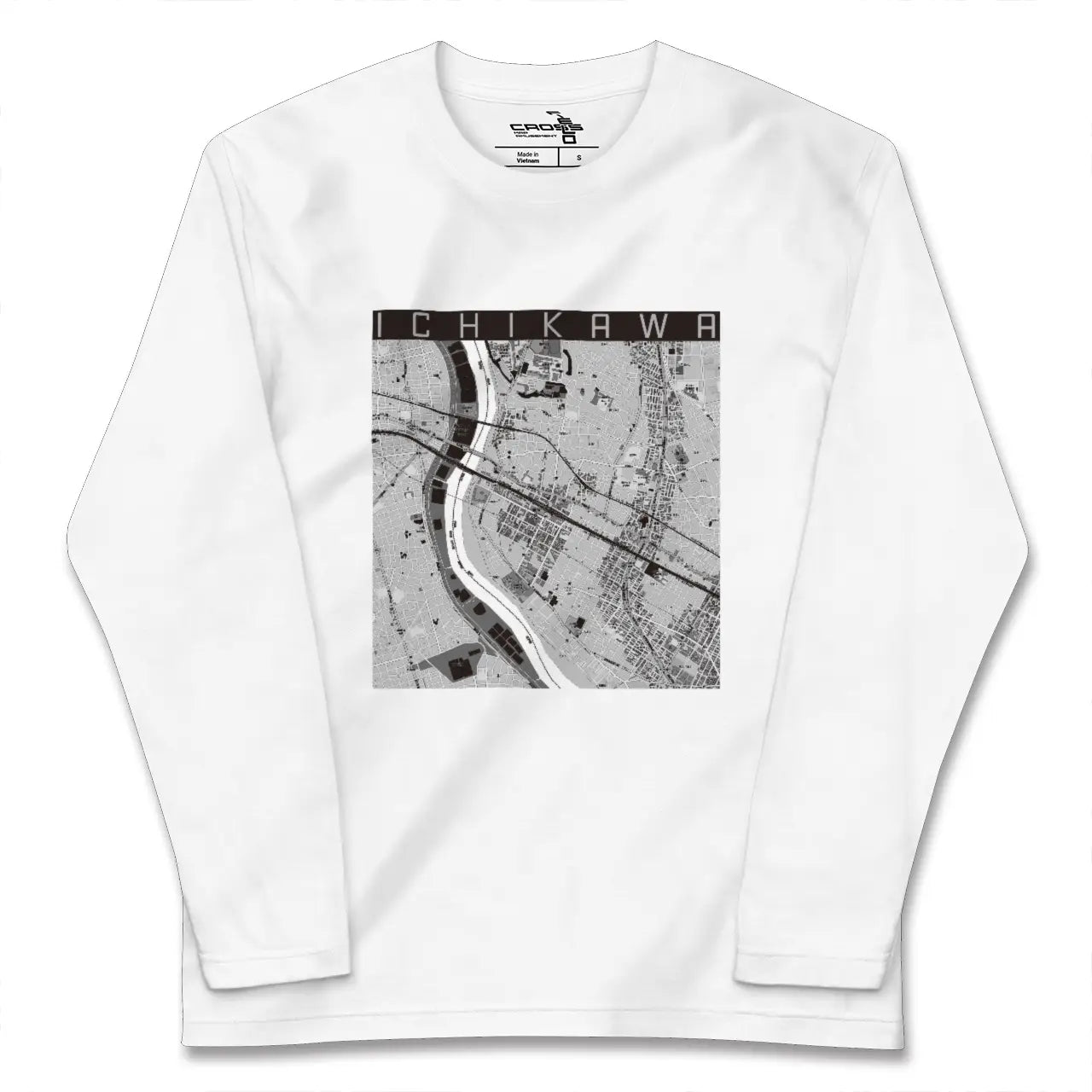 【市川(千葉県)】地図柄ロングスリーブTシャツ