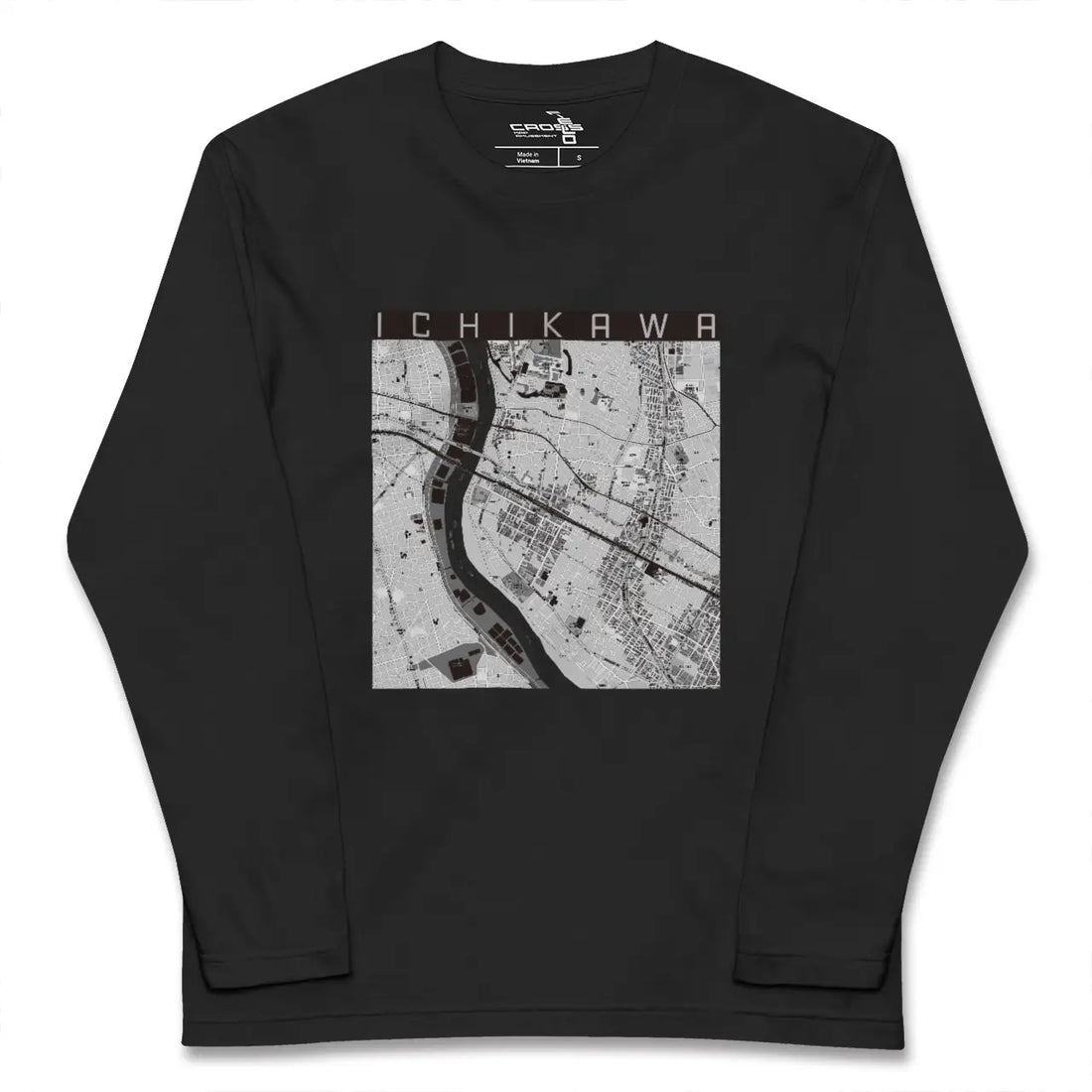 【市川(千葉県)】地図柄ロングスリーブTシャツ