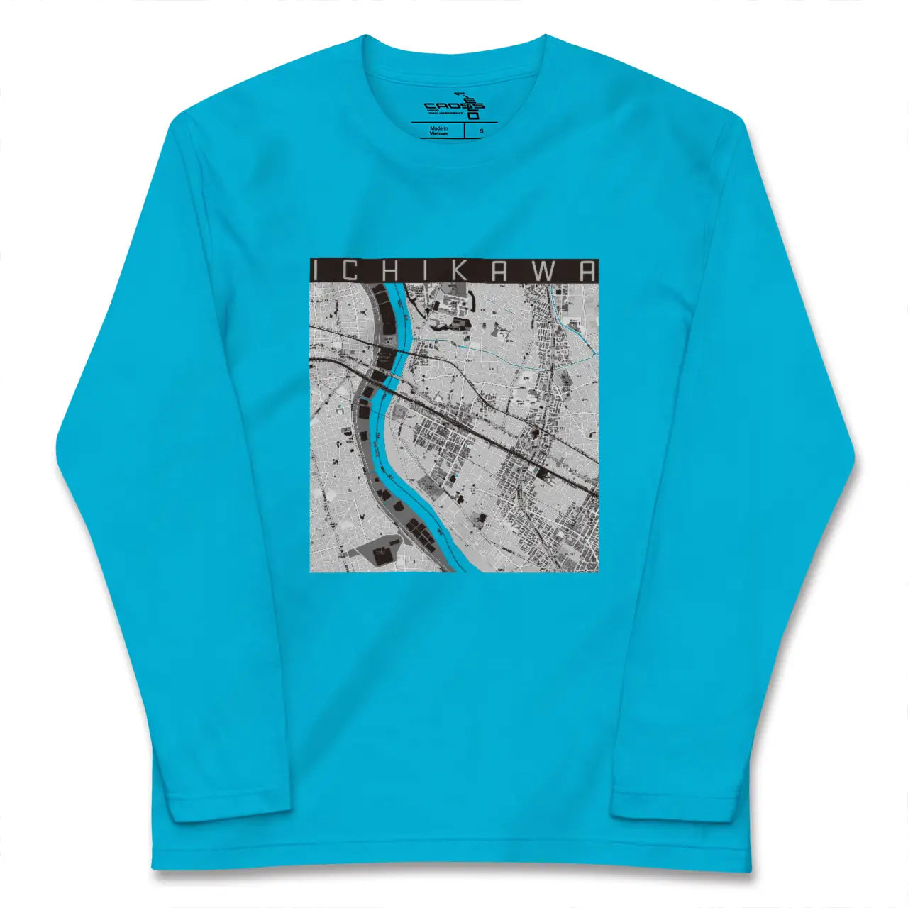 【市川(千葉県)】地図柄ロングスリーブTシャツ