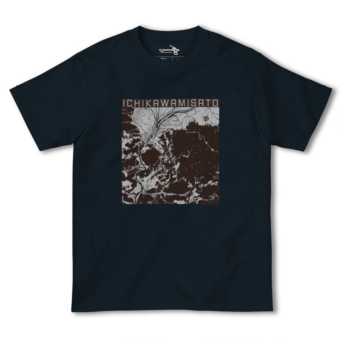 【市川三郷(山梨県)】地図柄ヘビーウェイトTシャツ