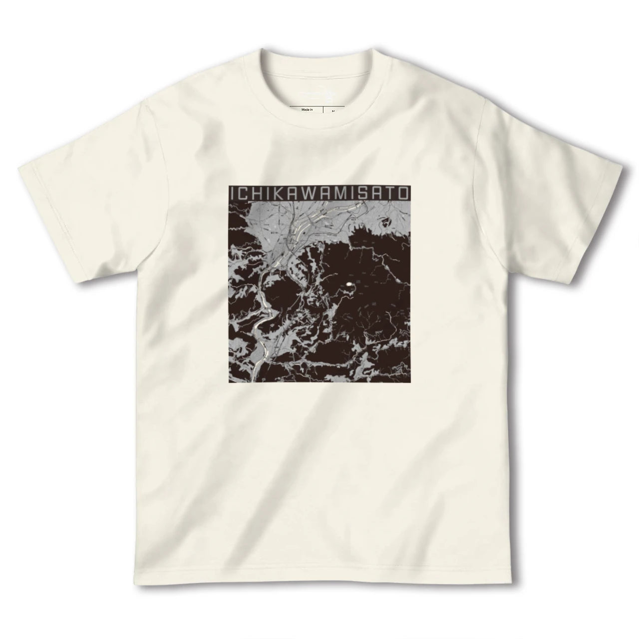 【市川三郷(山梨県)】地図柄ヘビーウェイトTシャツ