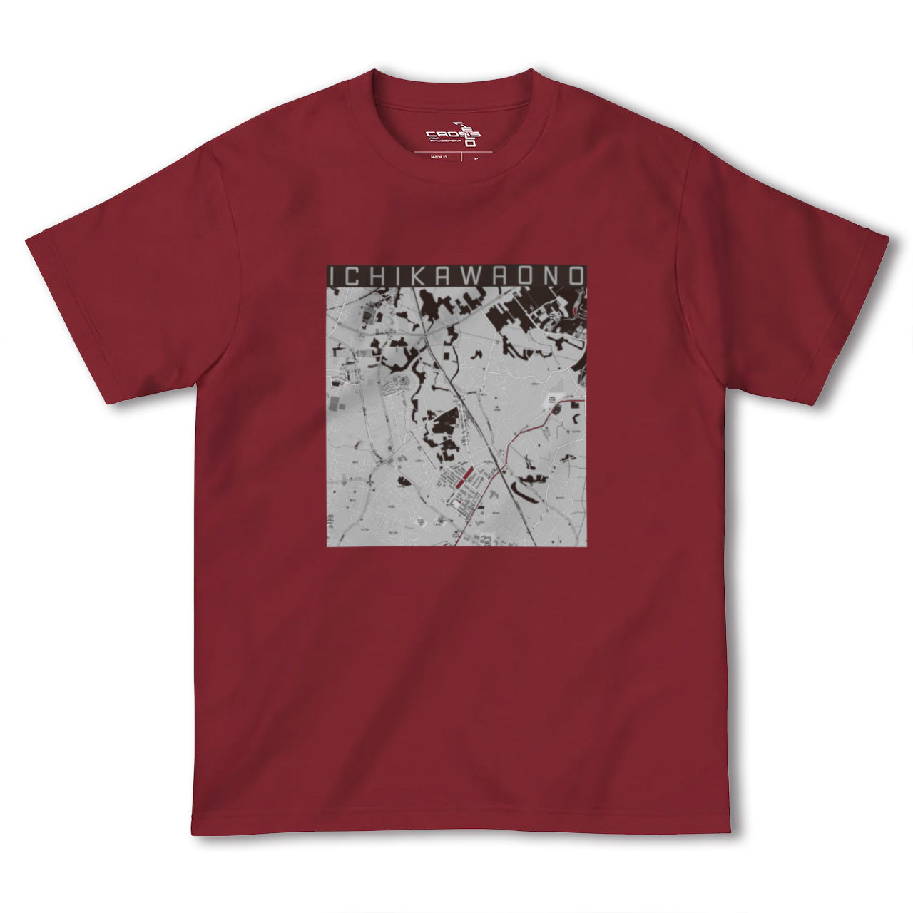 【市川大野(千葉県)】地図柄ヘビーウェイトTシャツ