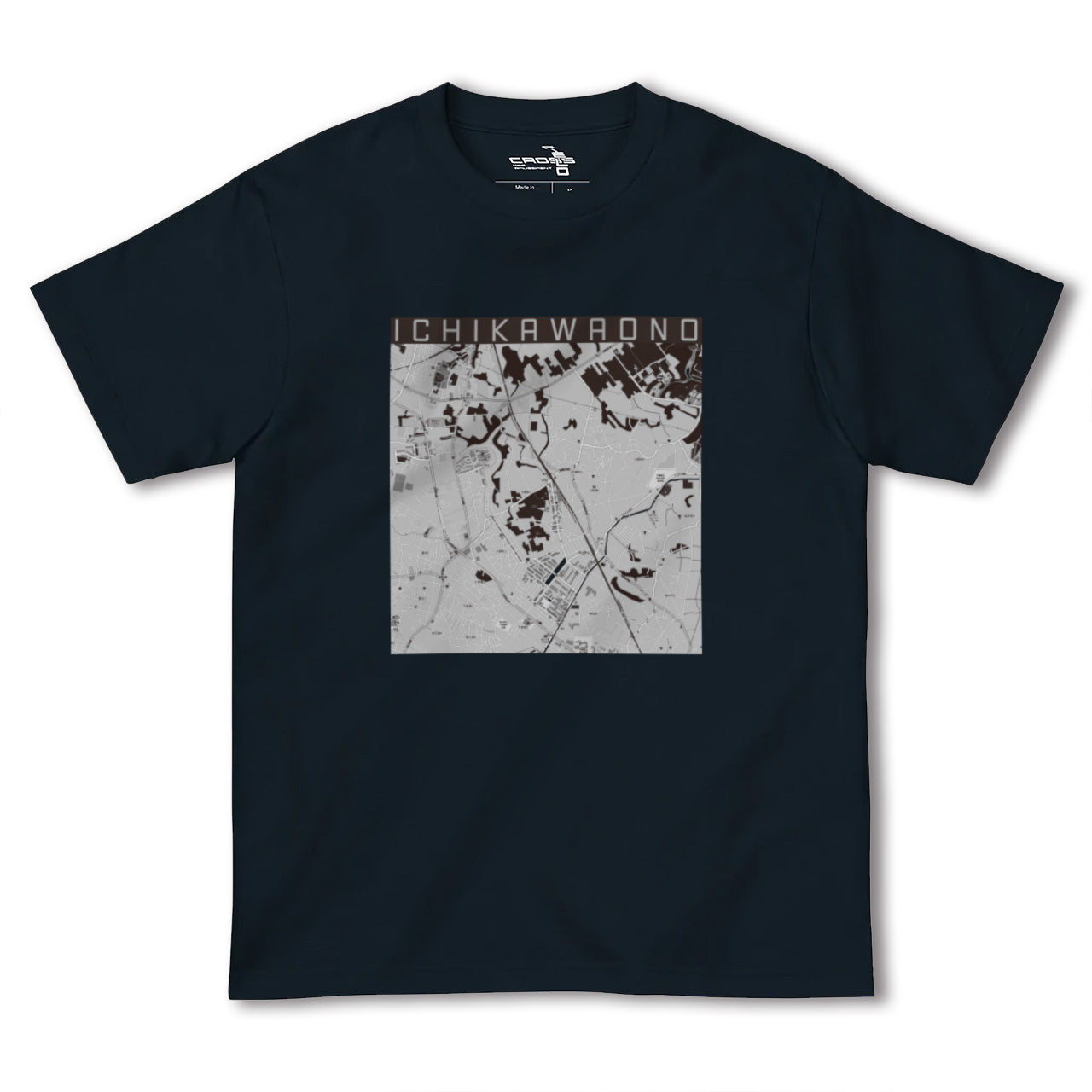 【市川大野(千葉県)】地図柄ヘビーウェイトTシャツ