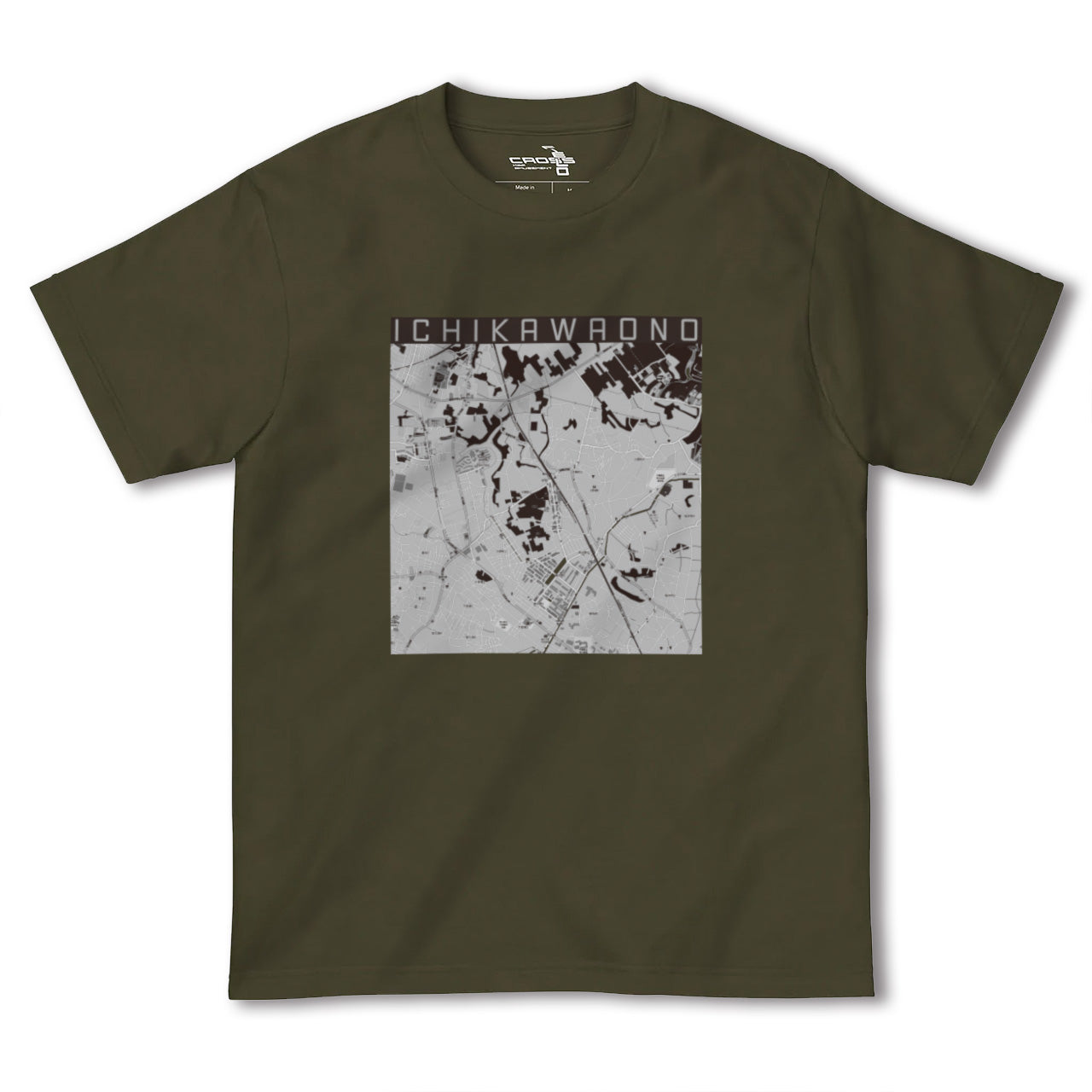 【市川大野(千葉県)】地図柄ヘビーウェイトTシャツ