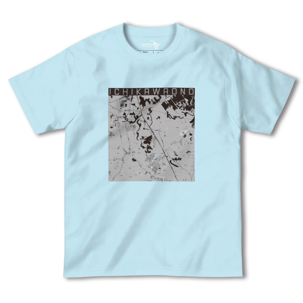 【市川大野(千葉県)】地図柄ヘビーウェイトTシャツ