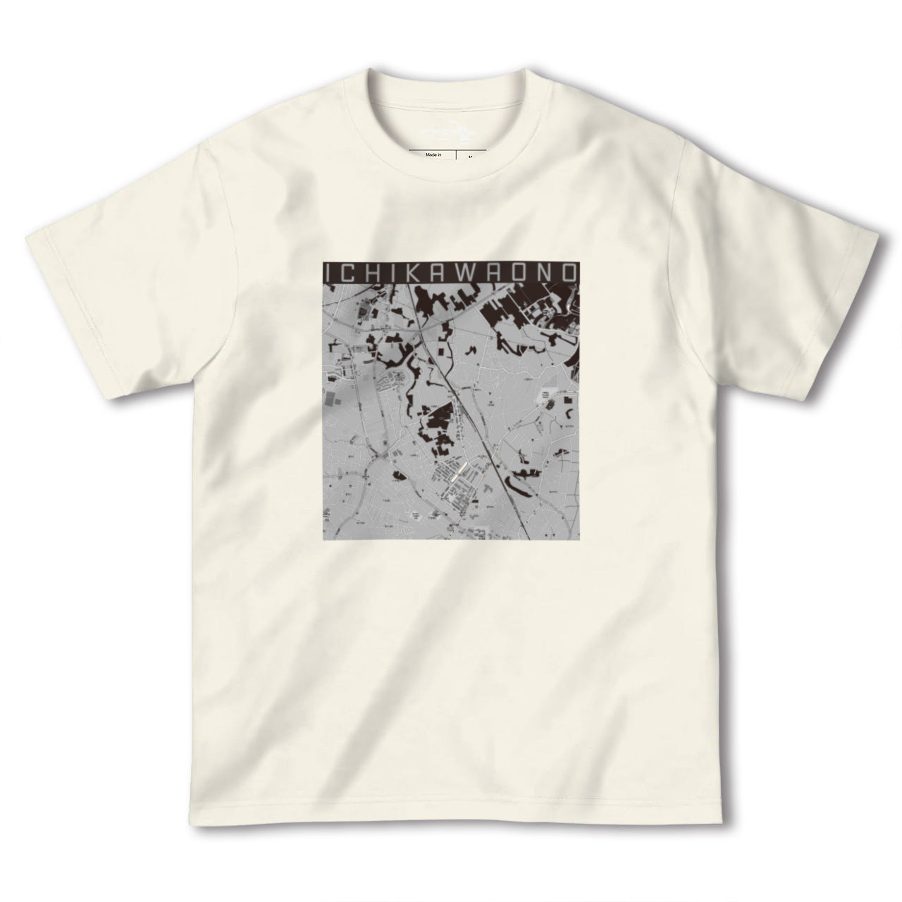 【市川大野(千葉県)】地図柄ヘビーウェイトTシャツ