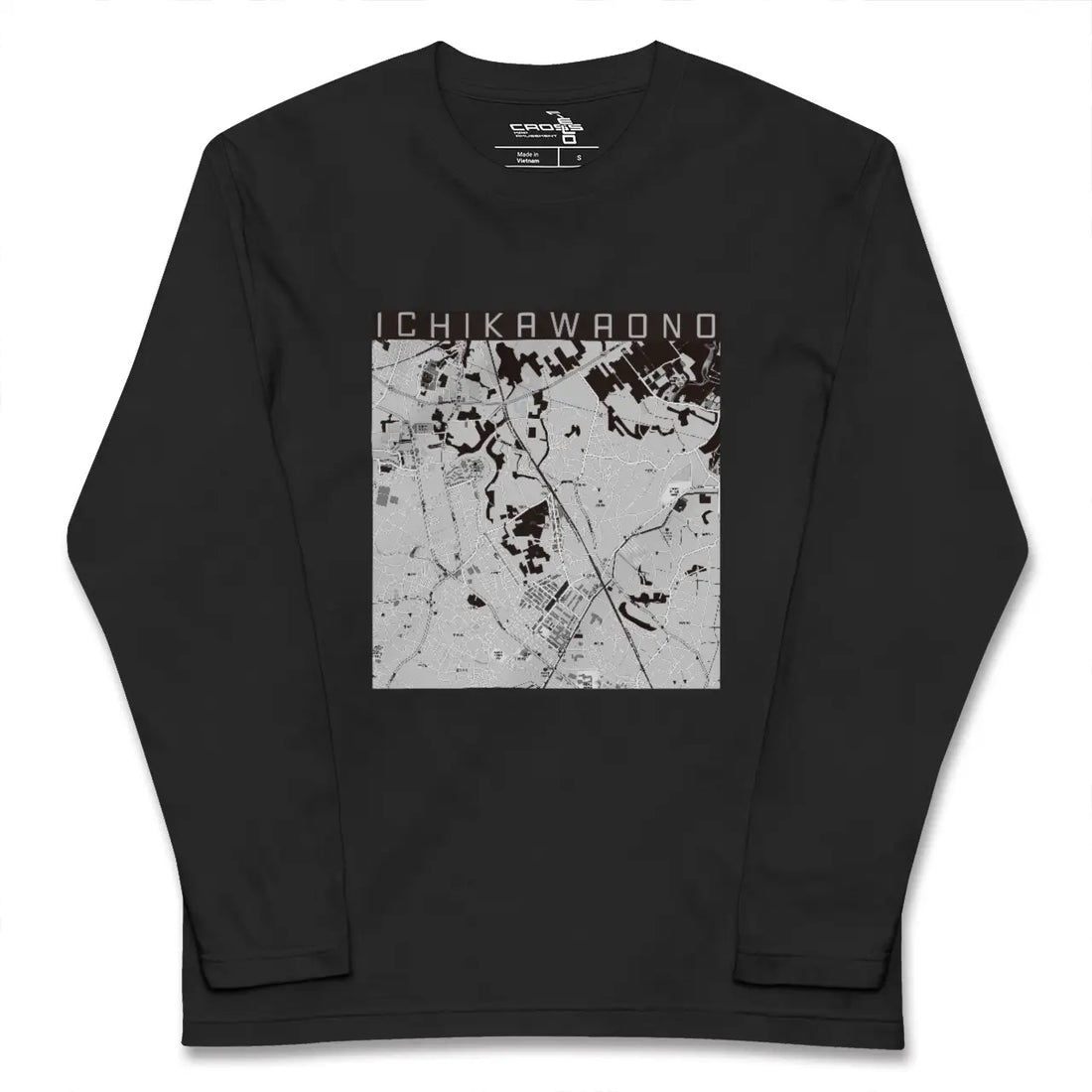 【市川大野(千葉県)】地図柄ロングスリーブTシャツ