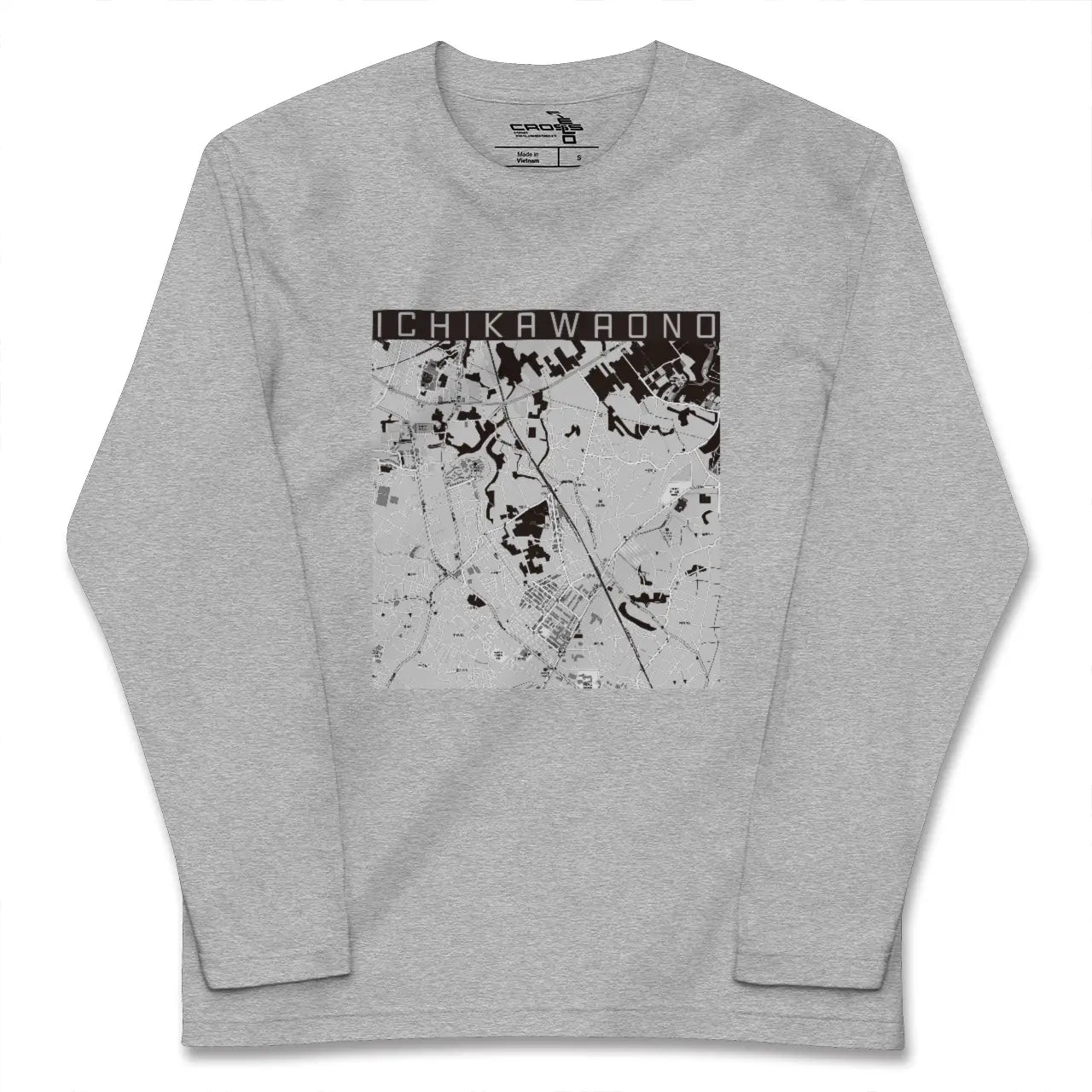 【市川大野(千葉県)】地図柄ロングスリーブTシャツ