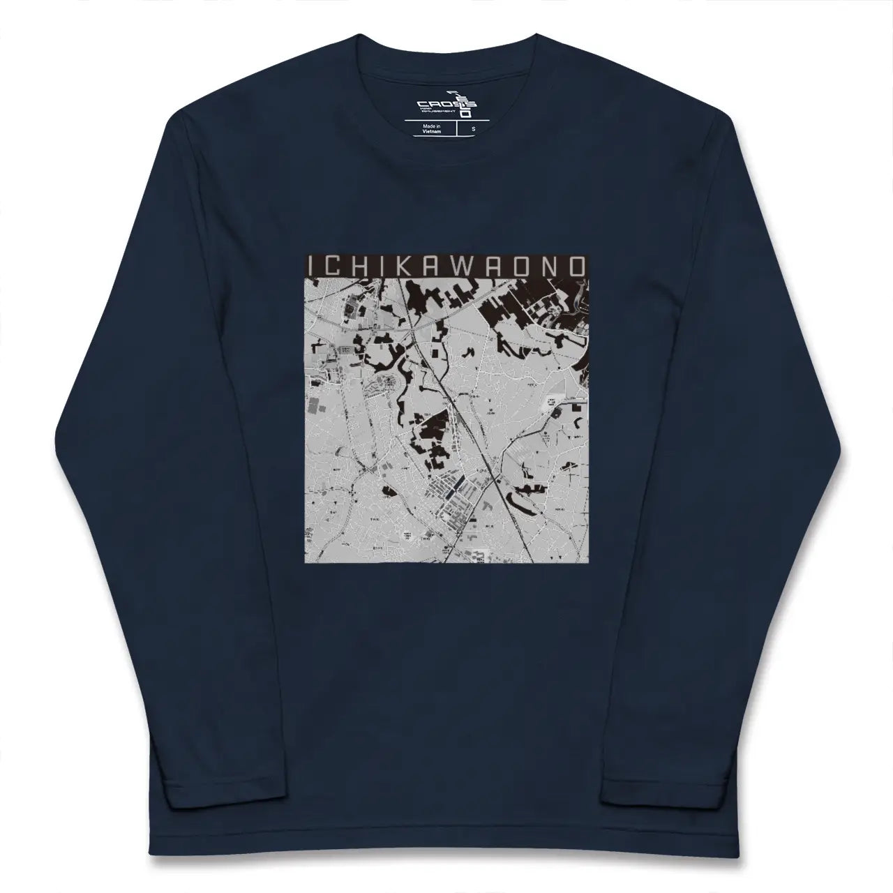 【市川大野(千葉県)】地図柄ロングスリーブTシャツ