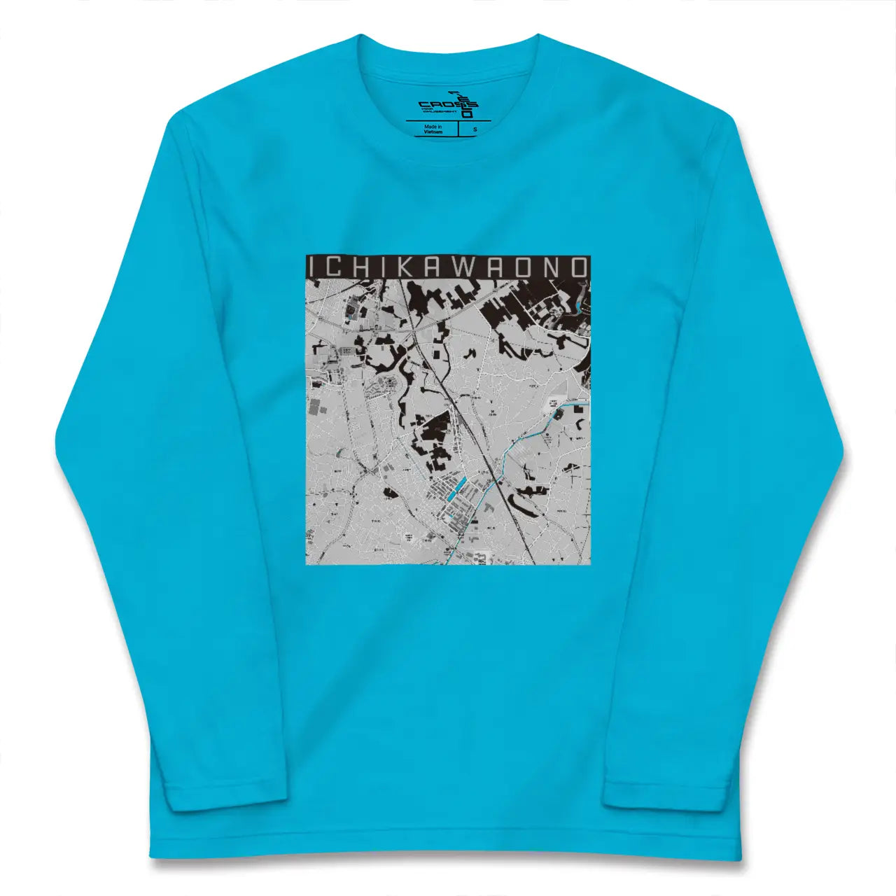 【市川大野(千葉県)】地図柄ロングスリーブTシャツ