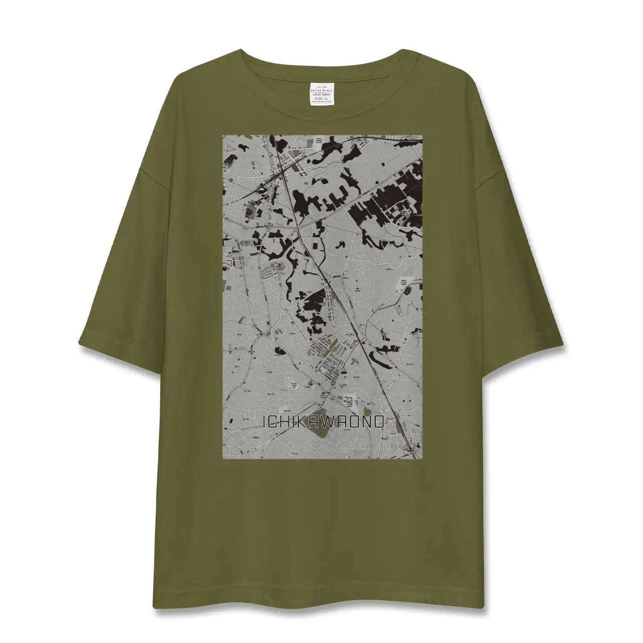 【市川大野(千葉県)】地図柄ビッグシルエットTシャツ