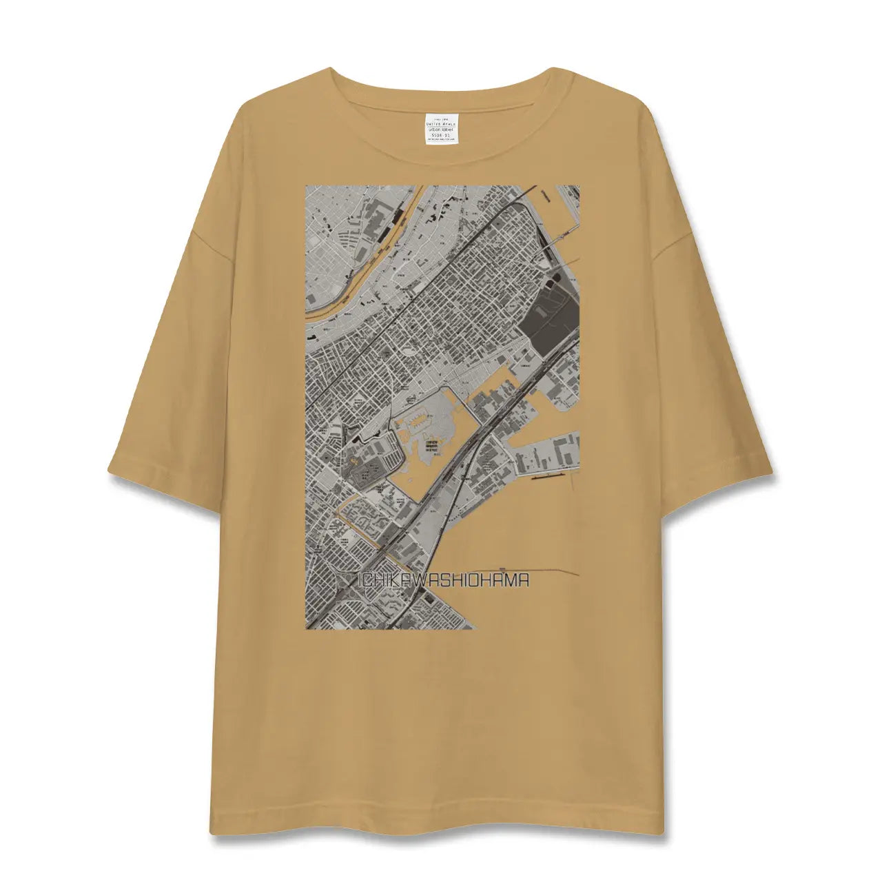 【市川塩浜(千葉県)】地図柄ビッグシルエットTシャツ