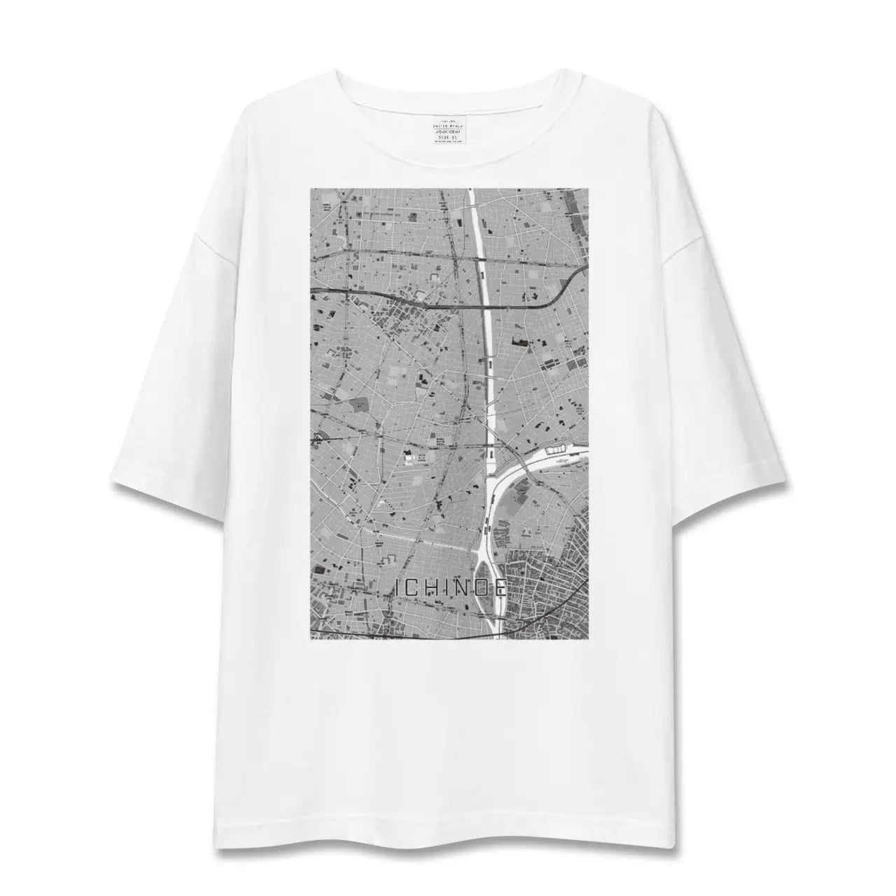 【一之江(東京都)】地図柄ビッグシルエットTシャツ