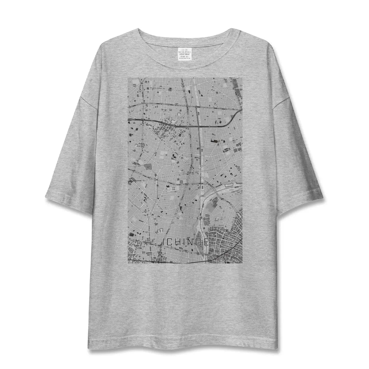 【一之江(東京都)】地図柄ビッグシルエットTシャツ