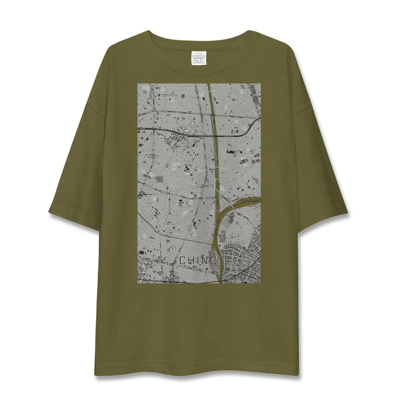 【一之江(東京都)】地図柄ビッグシルエットTシャツ
