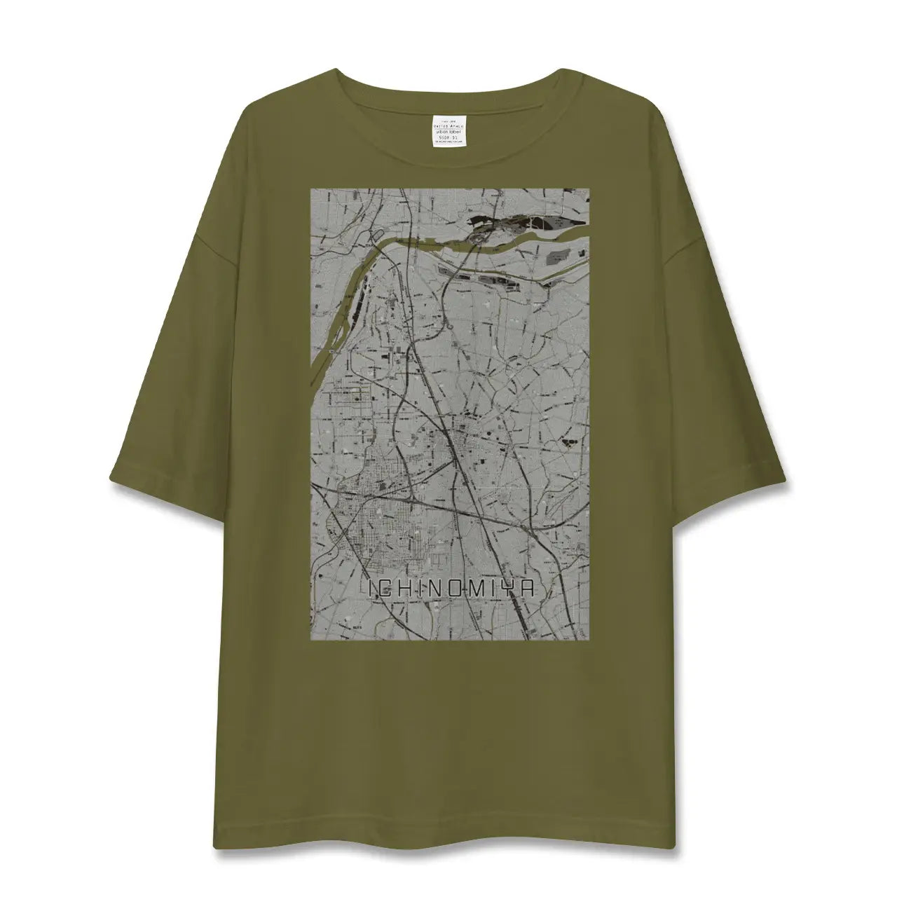 【一宮(愛知県)】地図柄ビッグシルエットTシャツ