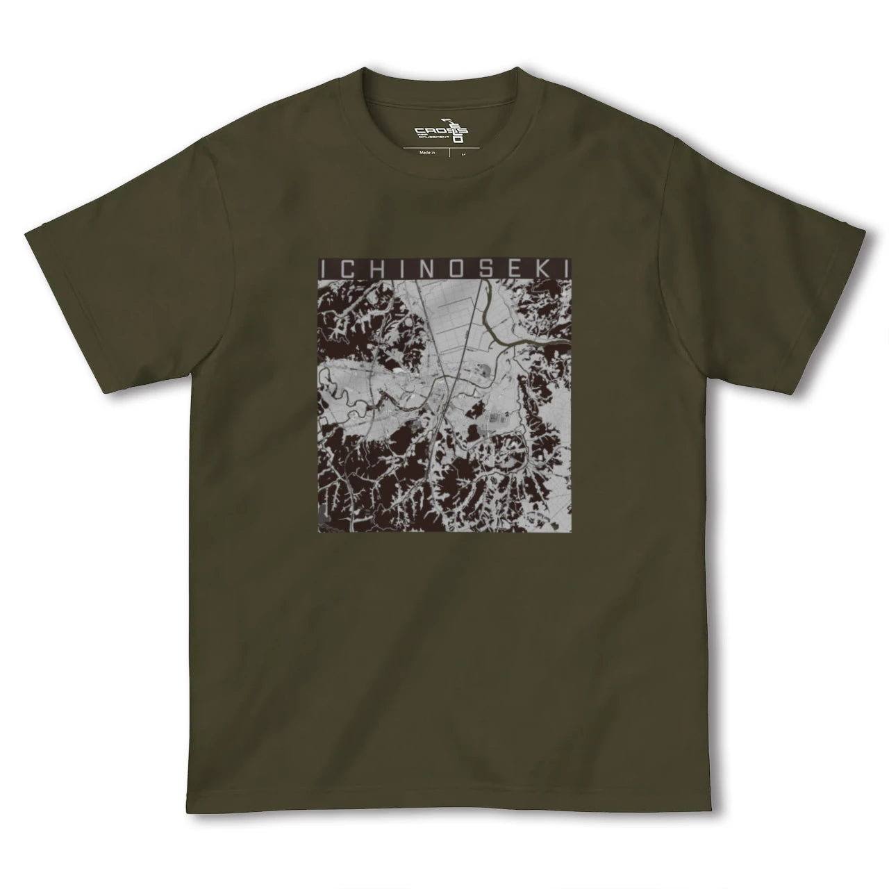 【一関(岩手県)】地図柄ヘビーウェイトTシャツ