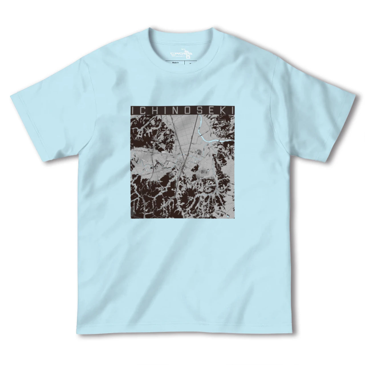 【一関(岩手県)】地図柄ヘビーウェイトTシャツ