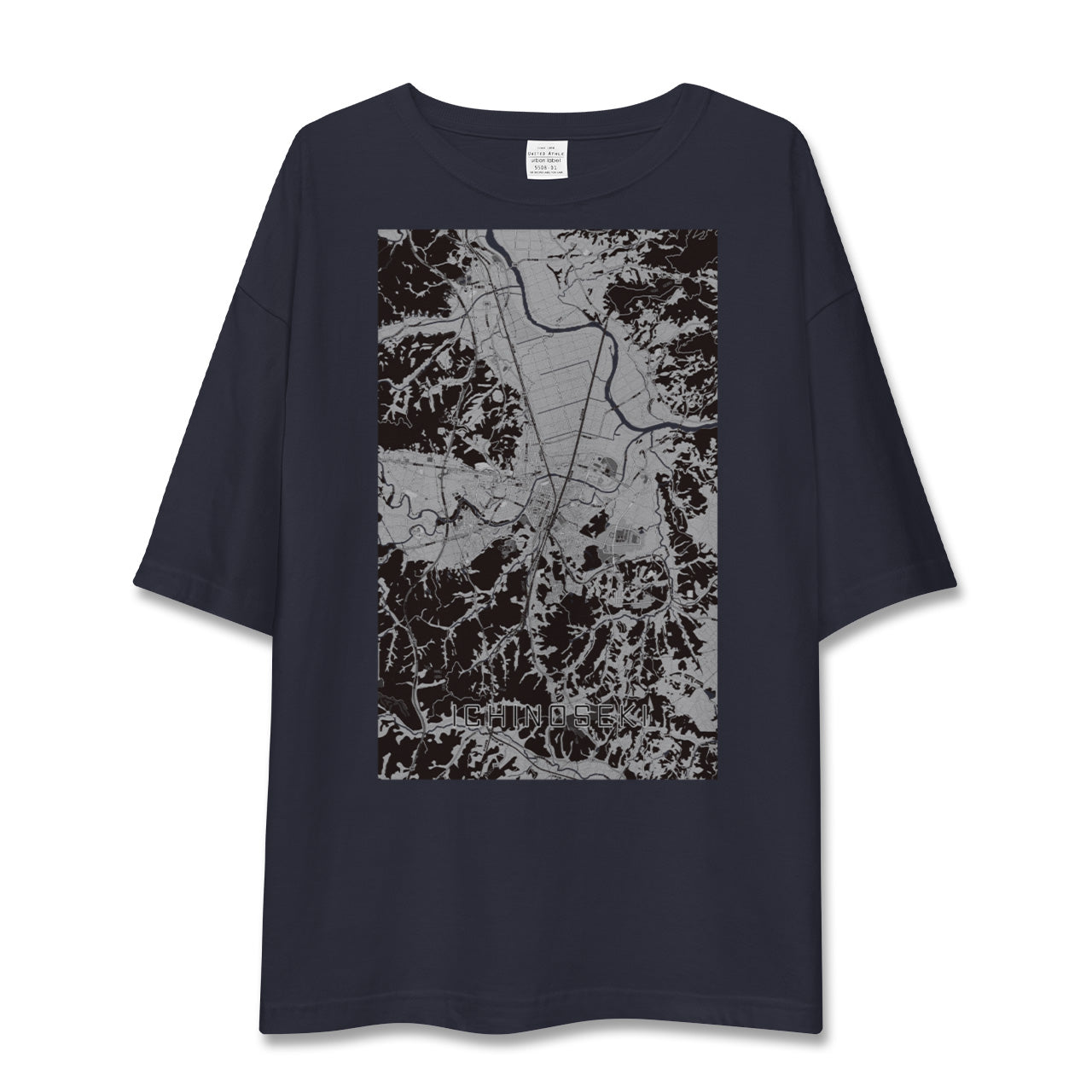 【一関(岩手県)】地図柄ビッグシルエットTシャツ