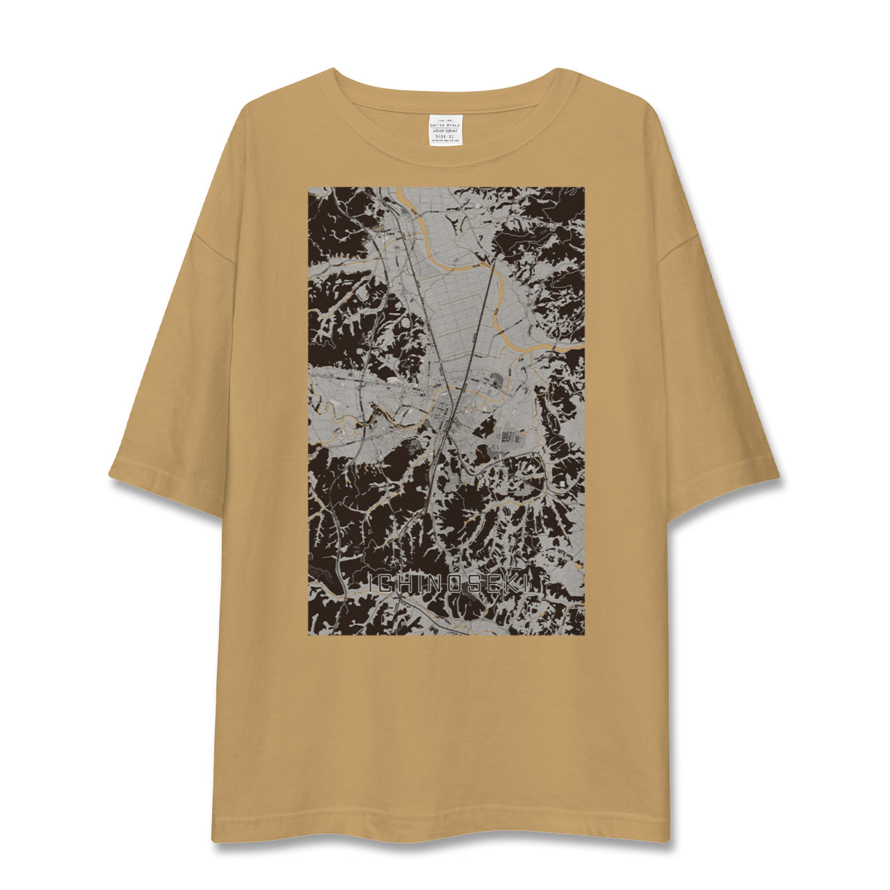 【一関(岩手県)】地図柄ビッグシルエットTシャツ