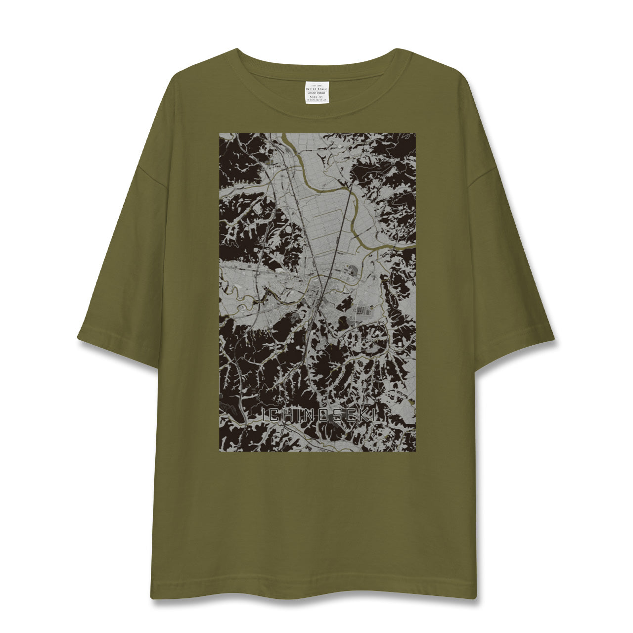 【一関(岩手県)】地図柄ビッグシルエットTシャツ