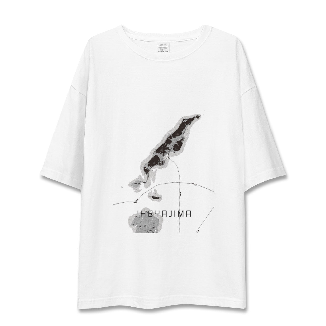 【伊平屋島(沖縄県)】地図柄ビッグシルエットTシャツ