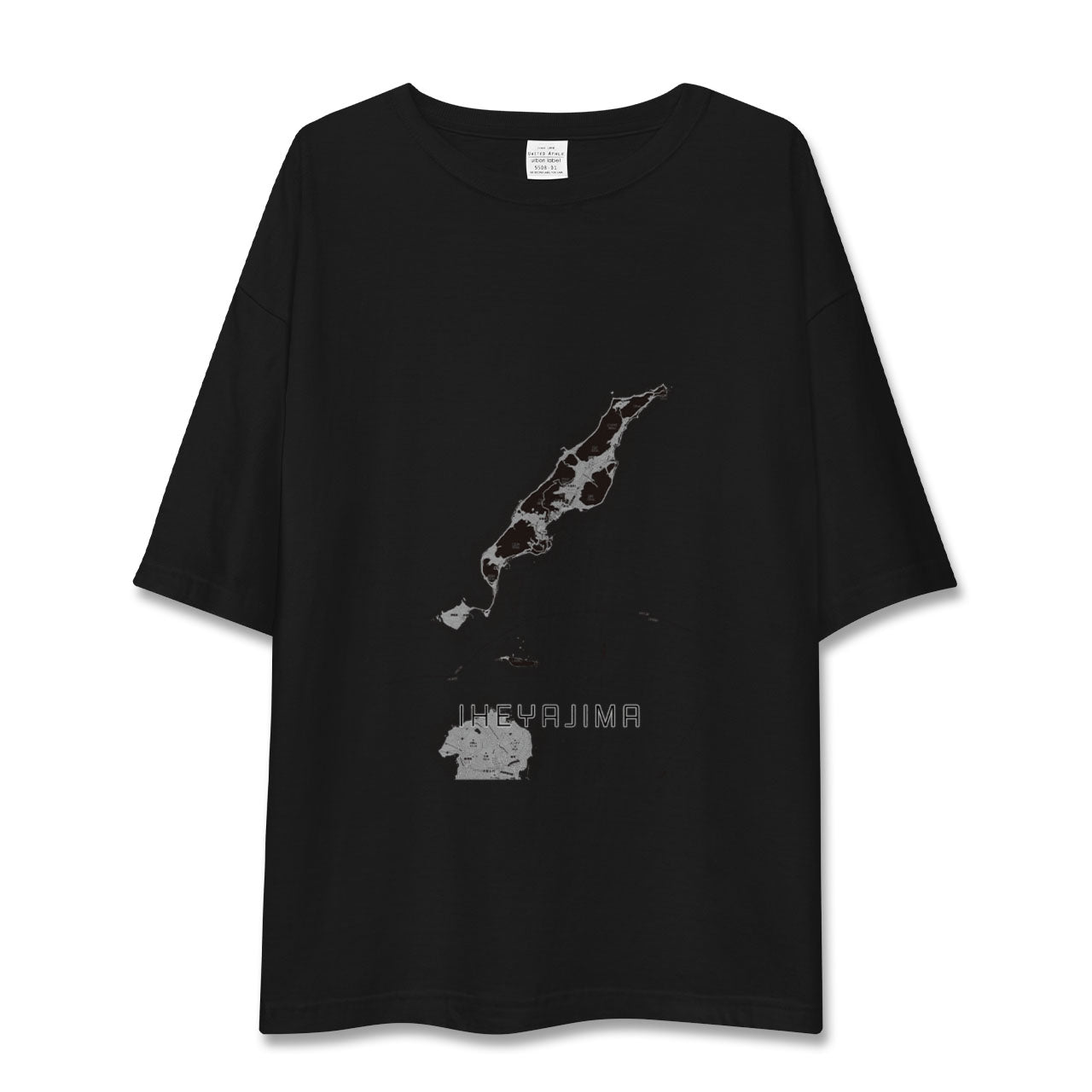 【伊平屋島(沖縄県)】地図柄ビッグシルエットTシャツ