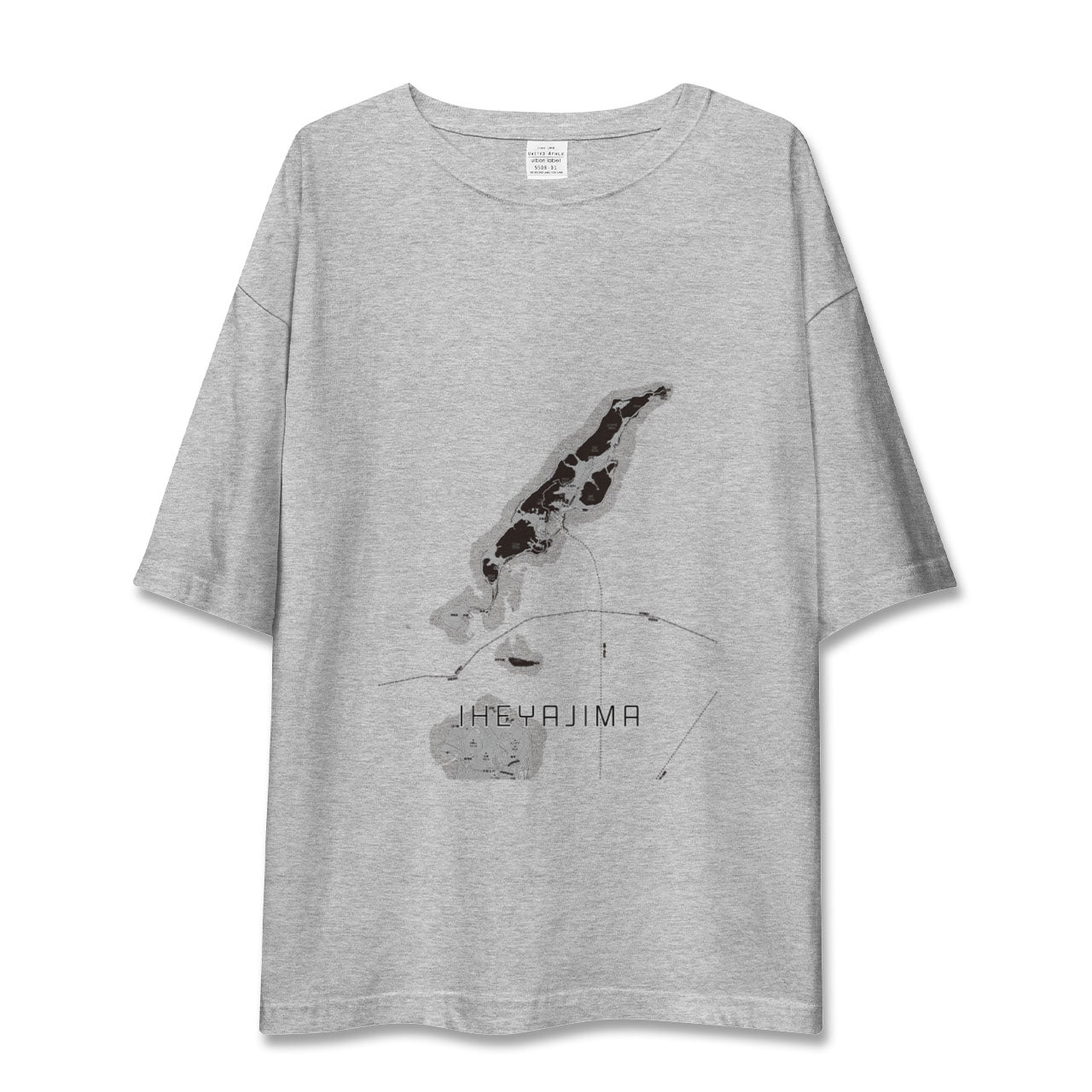 【伊平屋島(沖縄県)】地図柄ビッグシルエットTシャツ