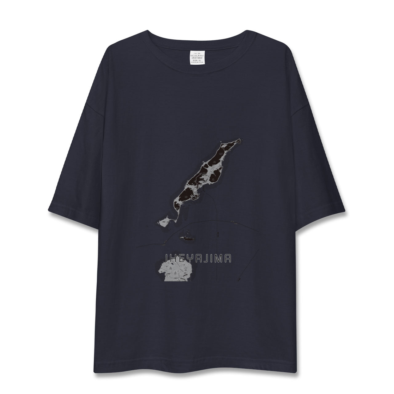 【伊平屋島(沖縄県)】地図柄ビッグシルエットTシャツ
