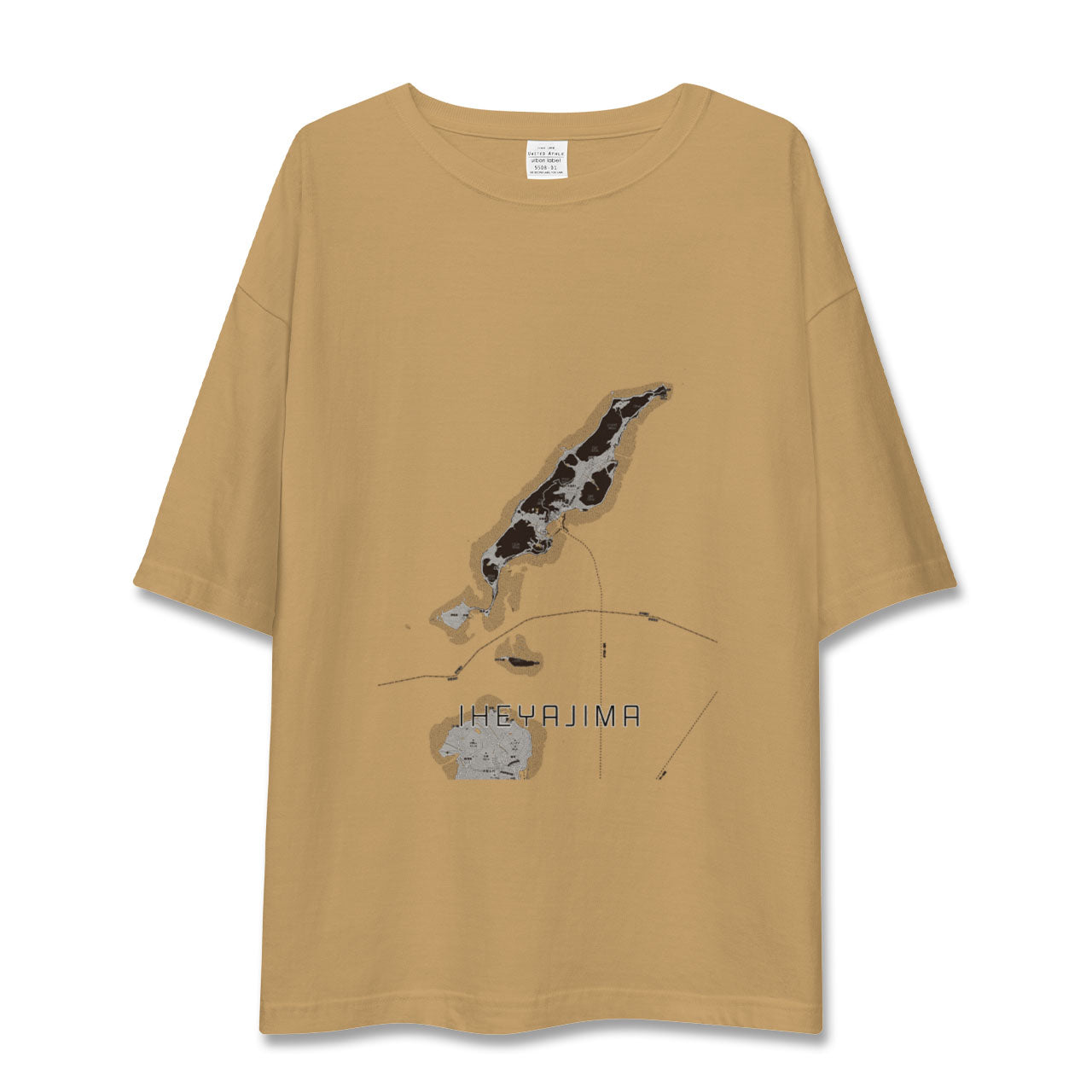 【伊平屋島(沖縄県)】地図柄ビッグシルエットTシャツ
