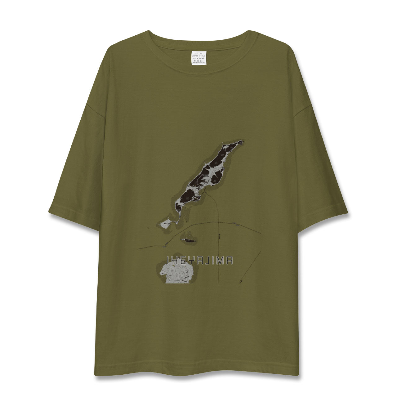 【伊平屋島(沖縄県)】地図柄ビッグシルエットTシャツ