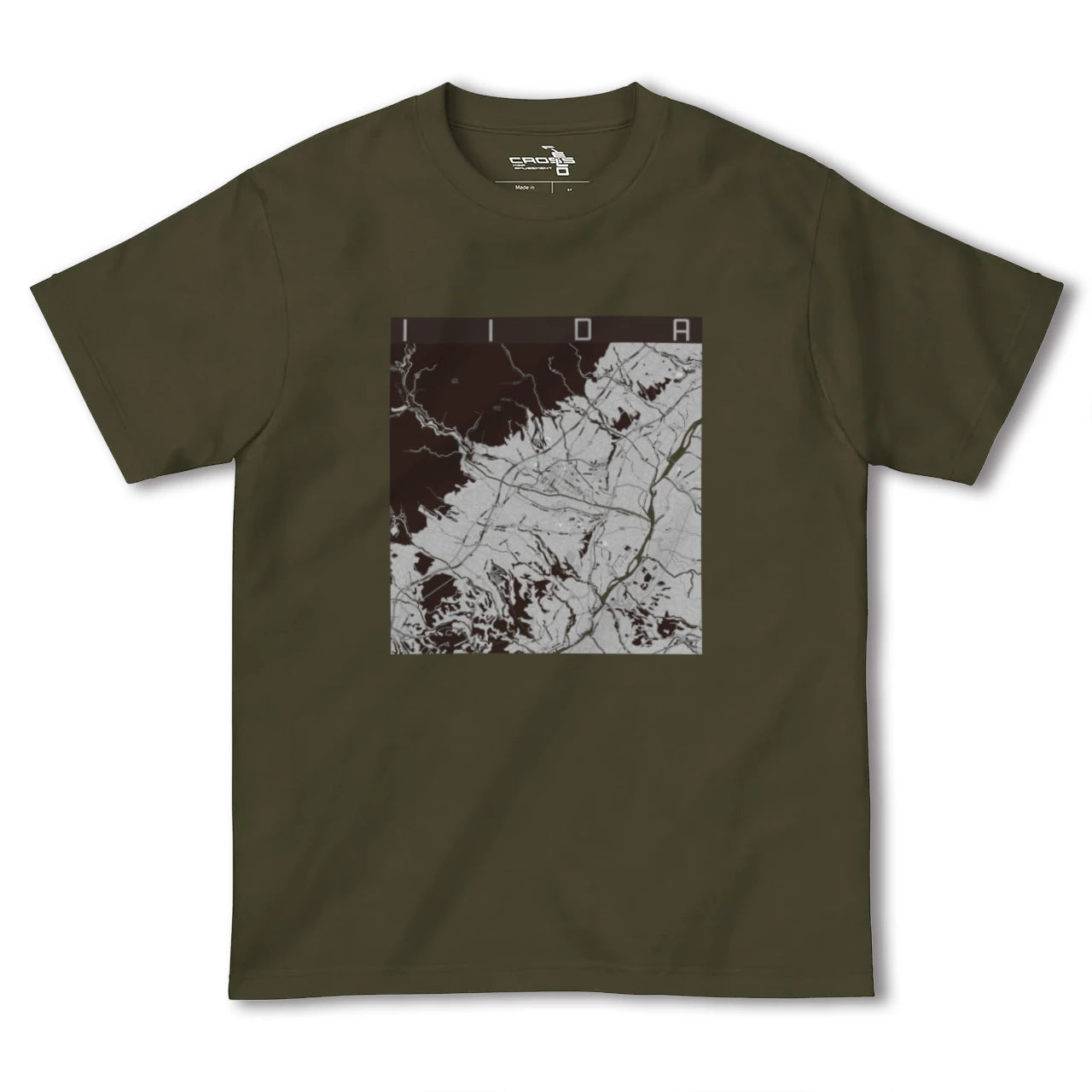 【飯田(長野県)】地図柄ヘビーウェイトTシャツ