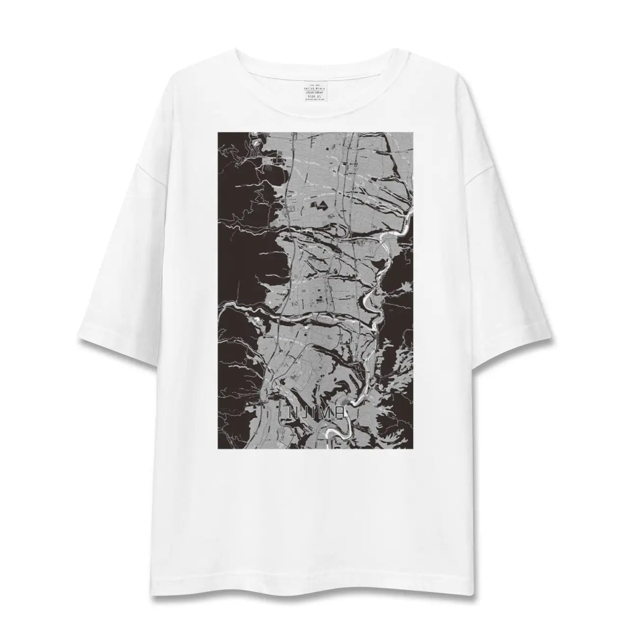 【飯島(長野県)】地図柄ビッグシルエットTシャツ