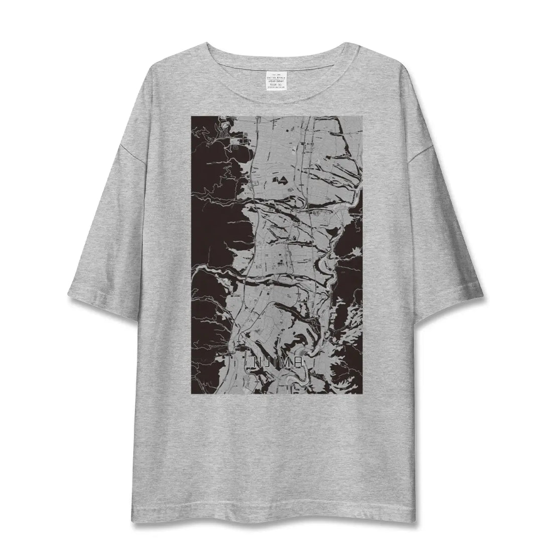 【飯島(長野県)】地図柄ビッグシルエットTシャツ