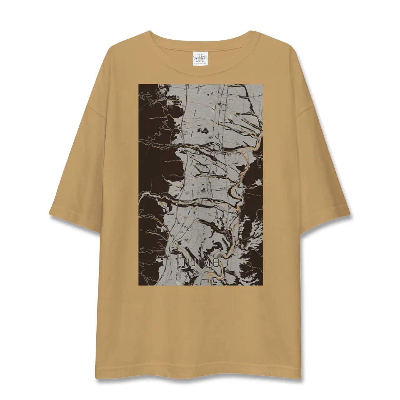 【飯島(長野県)】地図柄ビッグシルエットTシャツ