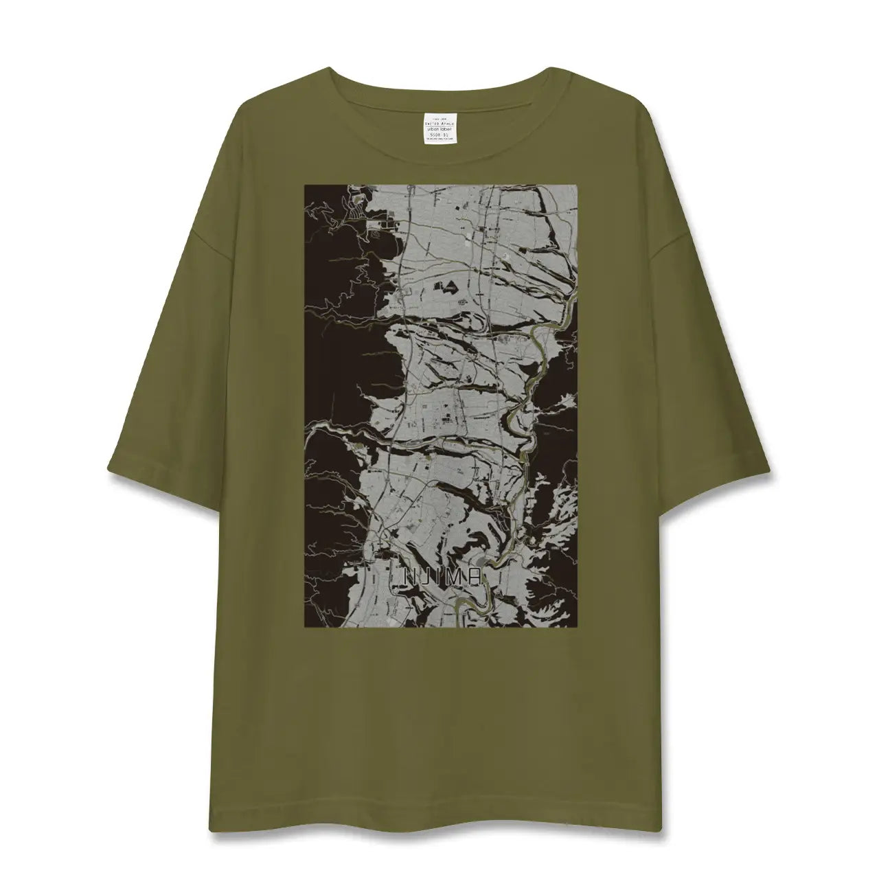 【飯島(長野県)】地図柄ビッグシルエットTシャツ